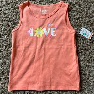 NWT Girl’s Garanimals ‘LOVE’ Tank; Tag says Orange, More of a Peach; Size 4T